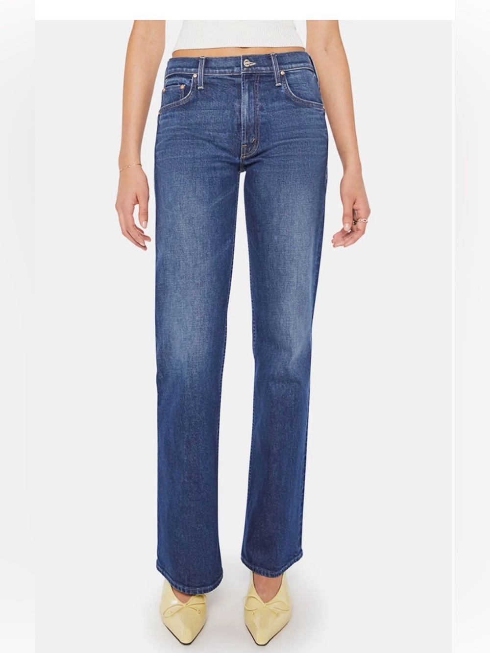 MOTHER The Bookie Sneak Bootcut Jeans in Perfectly Imperfect